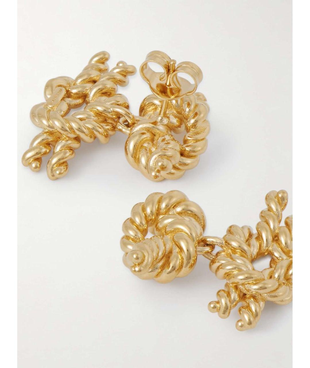 TOTEME Золотые латунные серьги, фото 3