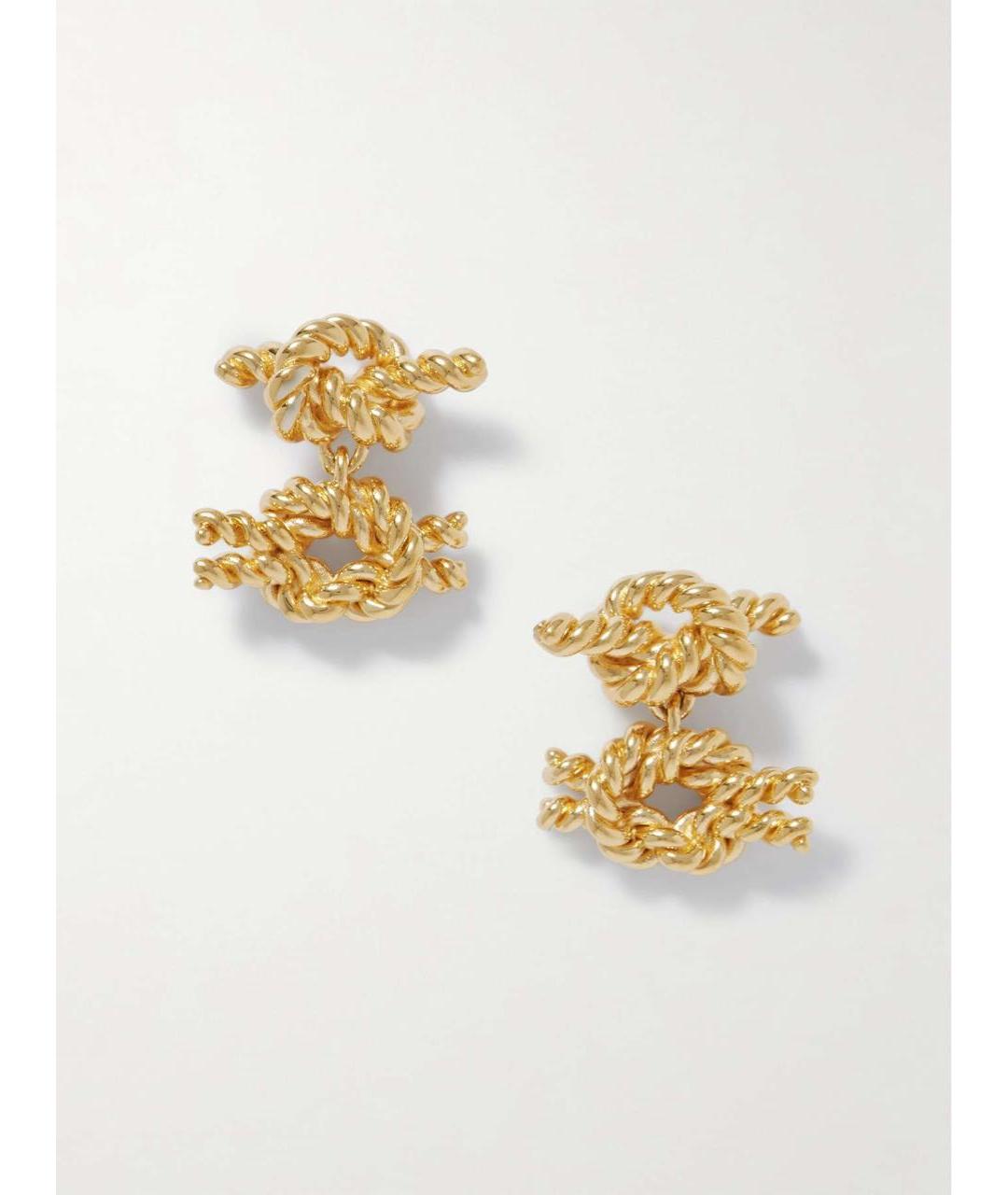TOTEME Золотые латунные серьги, фото 4