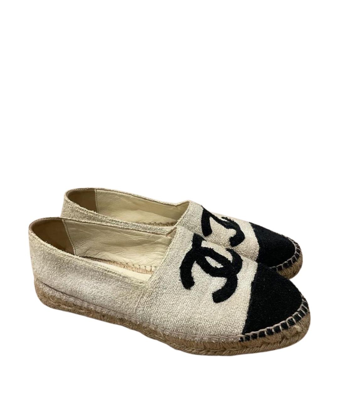 CHANEL Белые текстильные эспадрильи, фото 1