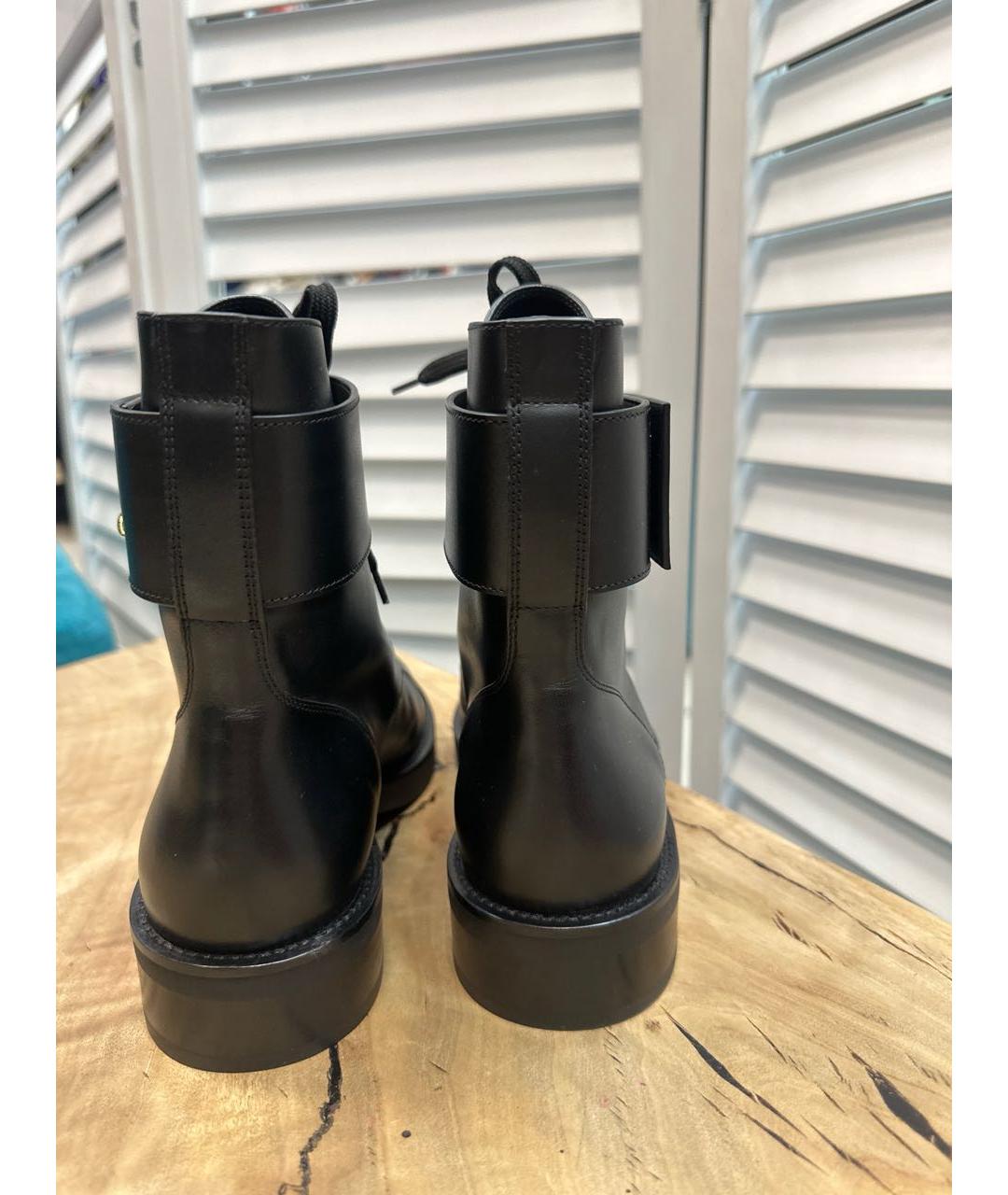 LOUIS VUITTON Черные кожаные ботинки, фото 3