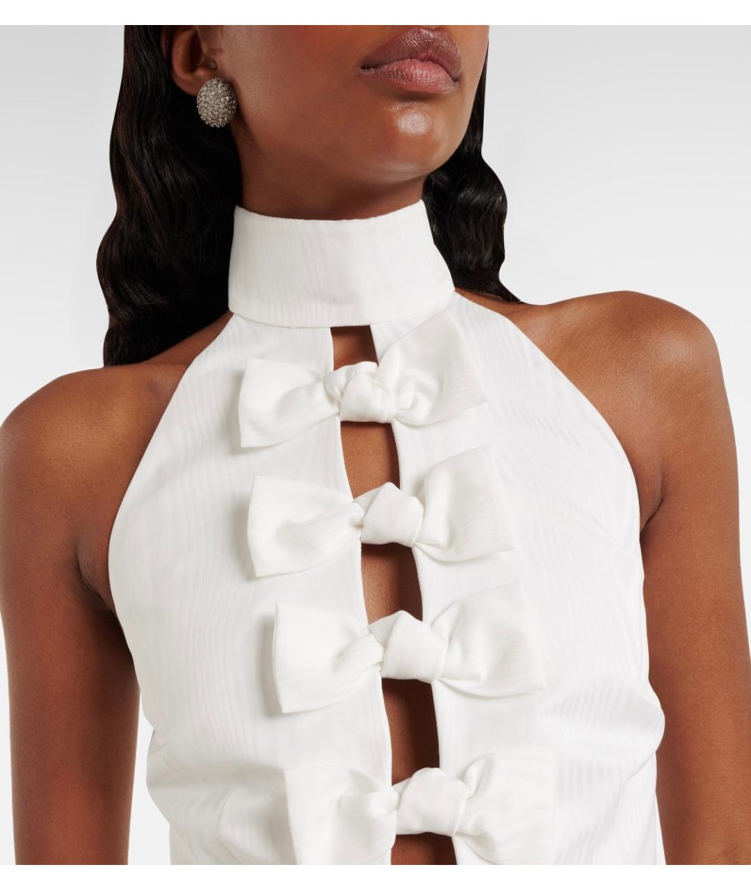 REBECCA VALLANCE Белое полиэстеровое коктейльное платье, фото 4