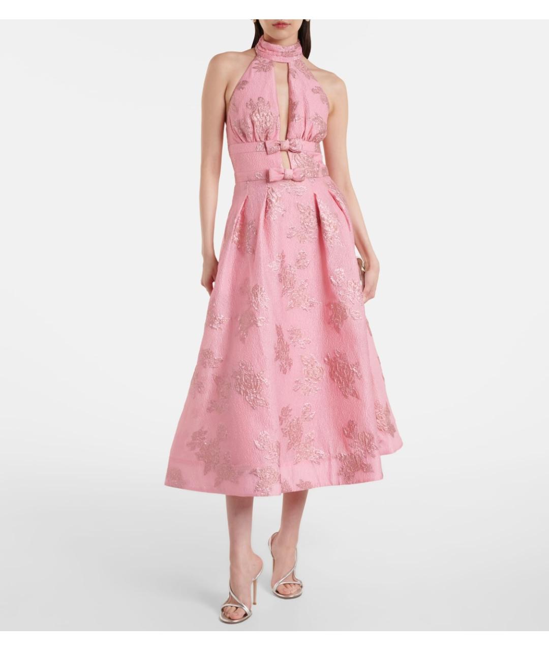 REBECCA VALLANCE Розовое полиэстеровое коктейльное платье, фото 7