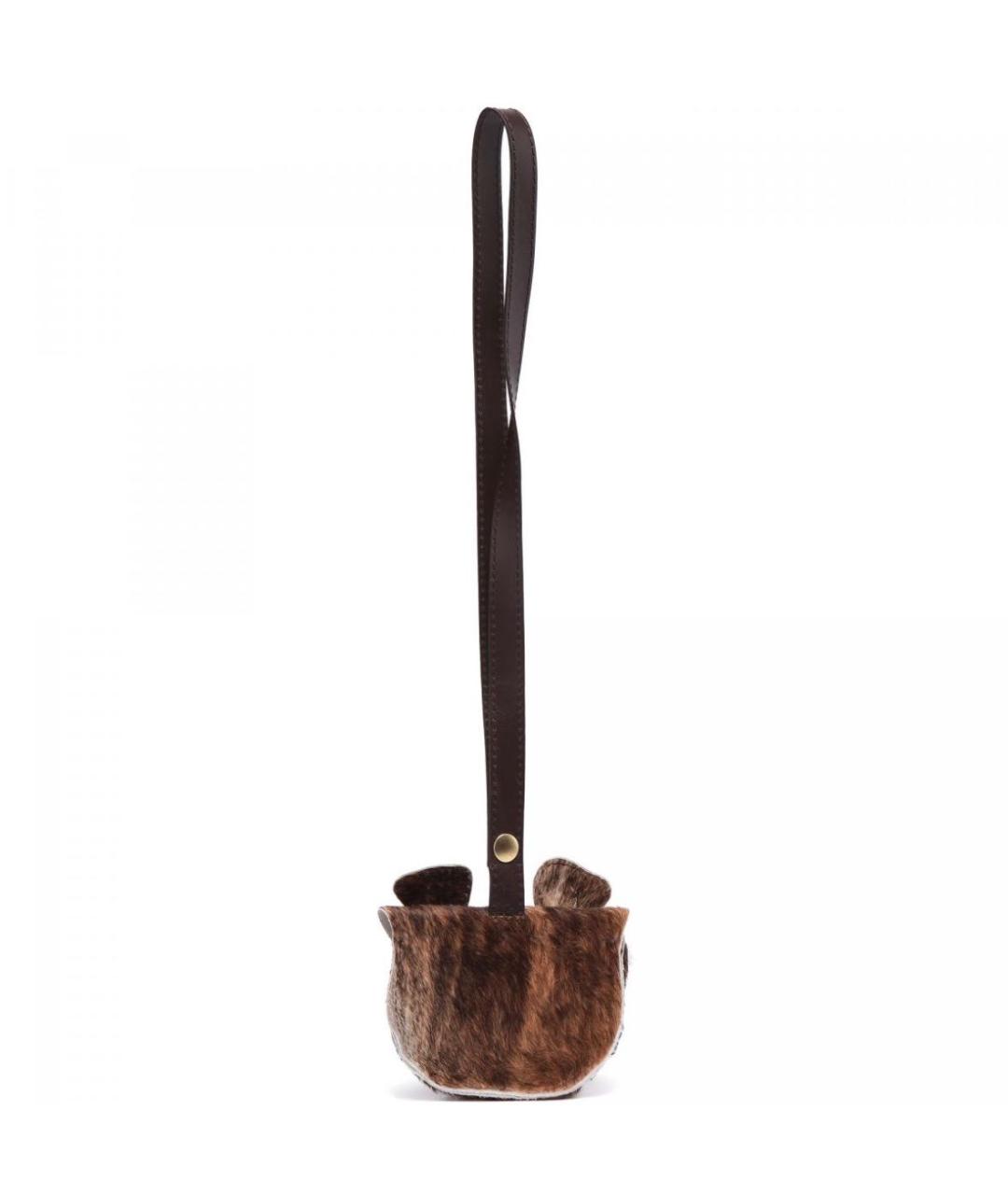 VIVIENNE WESTWOOD Коричневая кожаная сумка с короткими ручками, фото 5