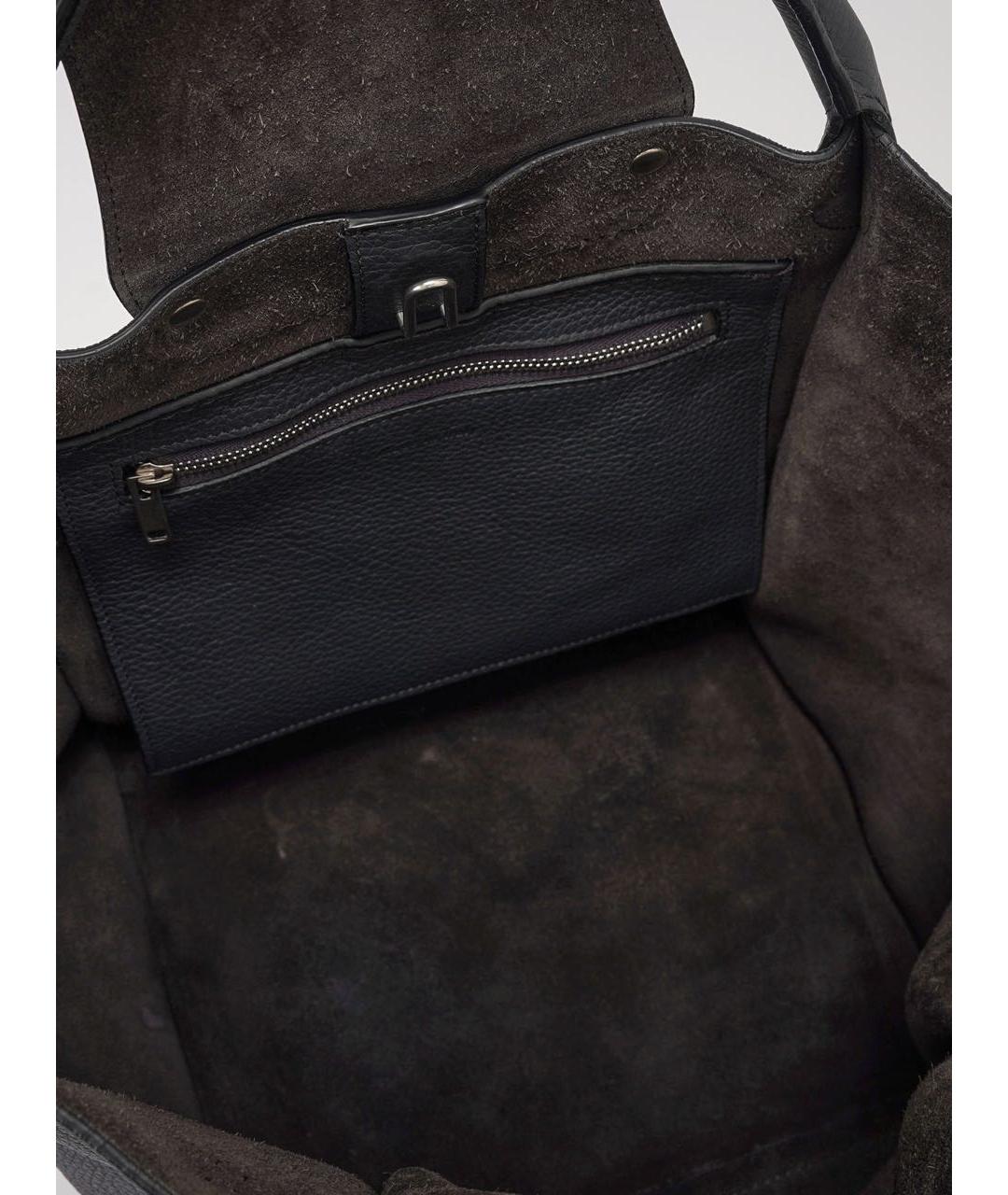 CELINE Серая кожаная сумка тоут, фото 7