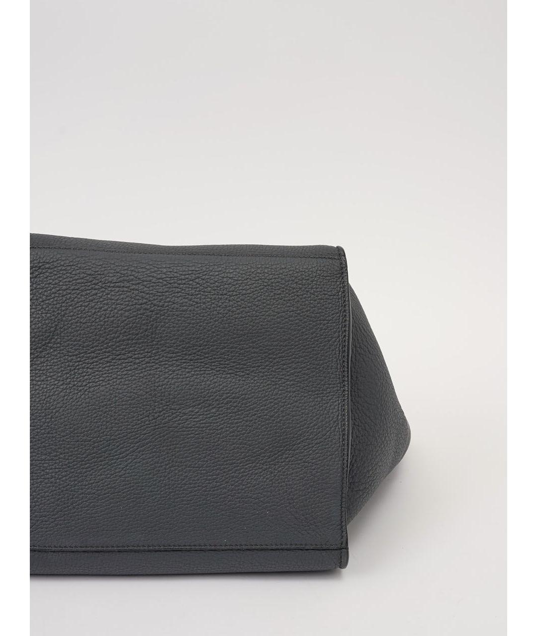 CELINE Серая кожаная сумка тоут, фото 5