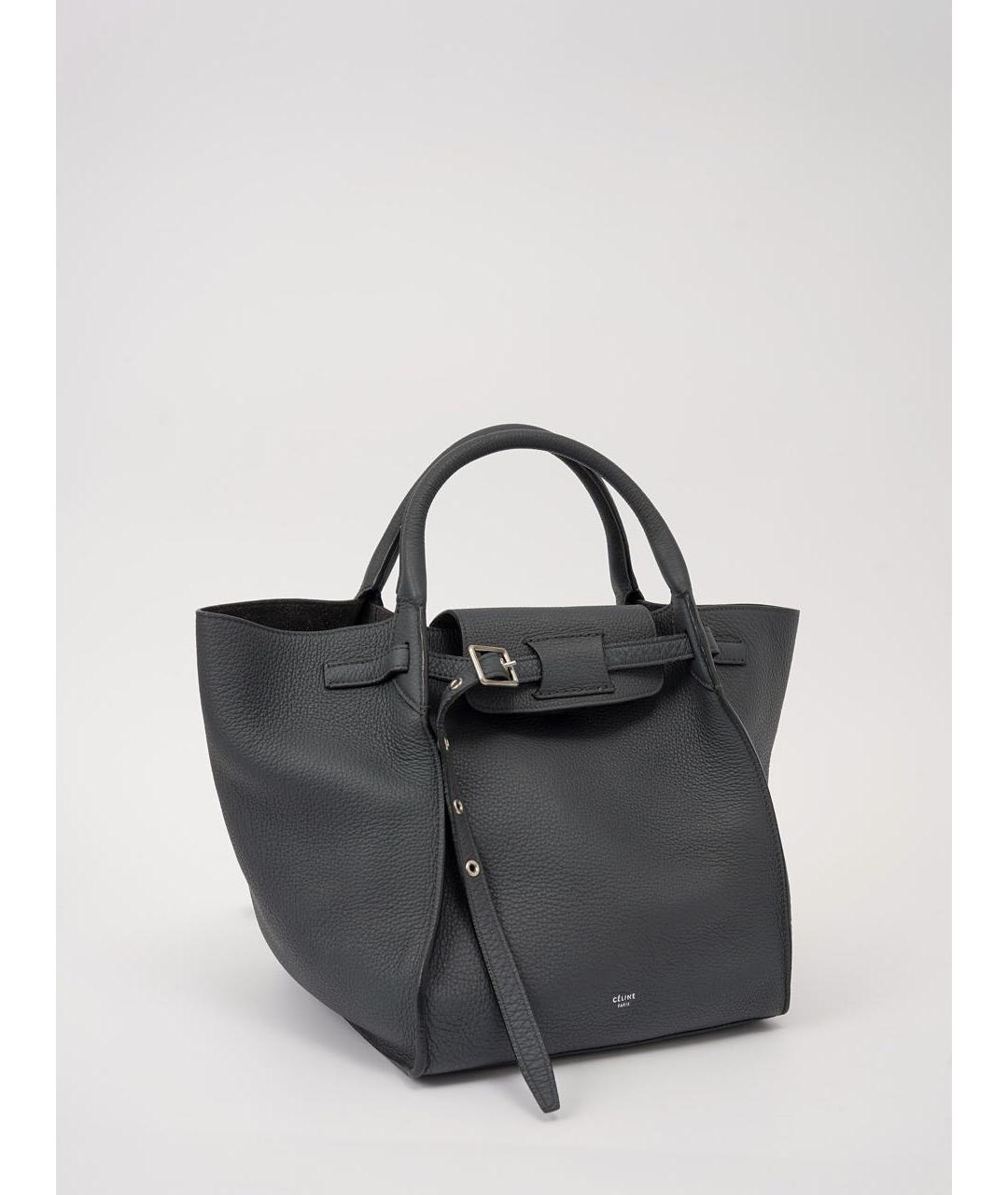 CELINE Серая кожаная сумка тоут, фото 2