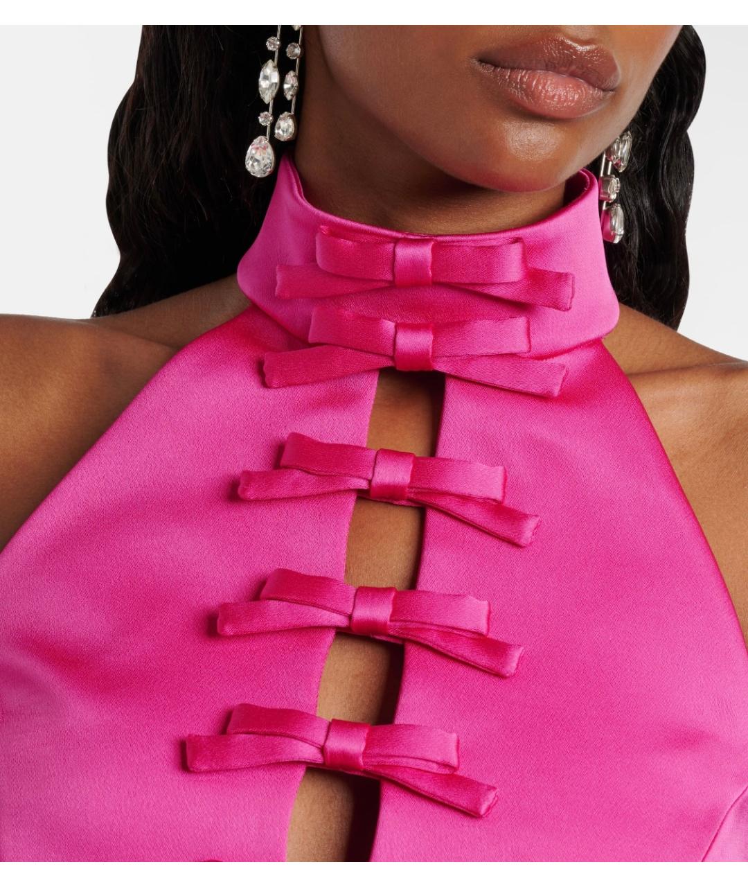 REBECCA VALLANCE Фуксия полиэстеровое коктейльное платье, фото 5