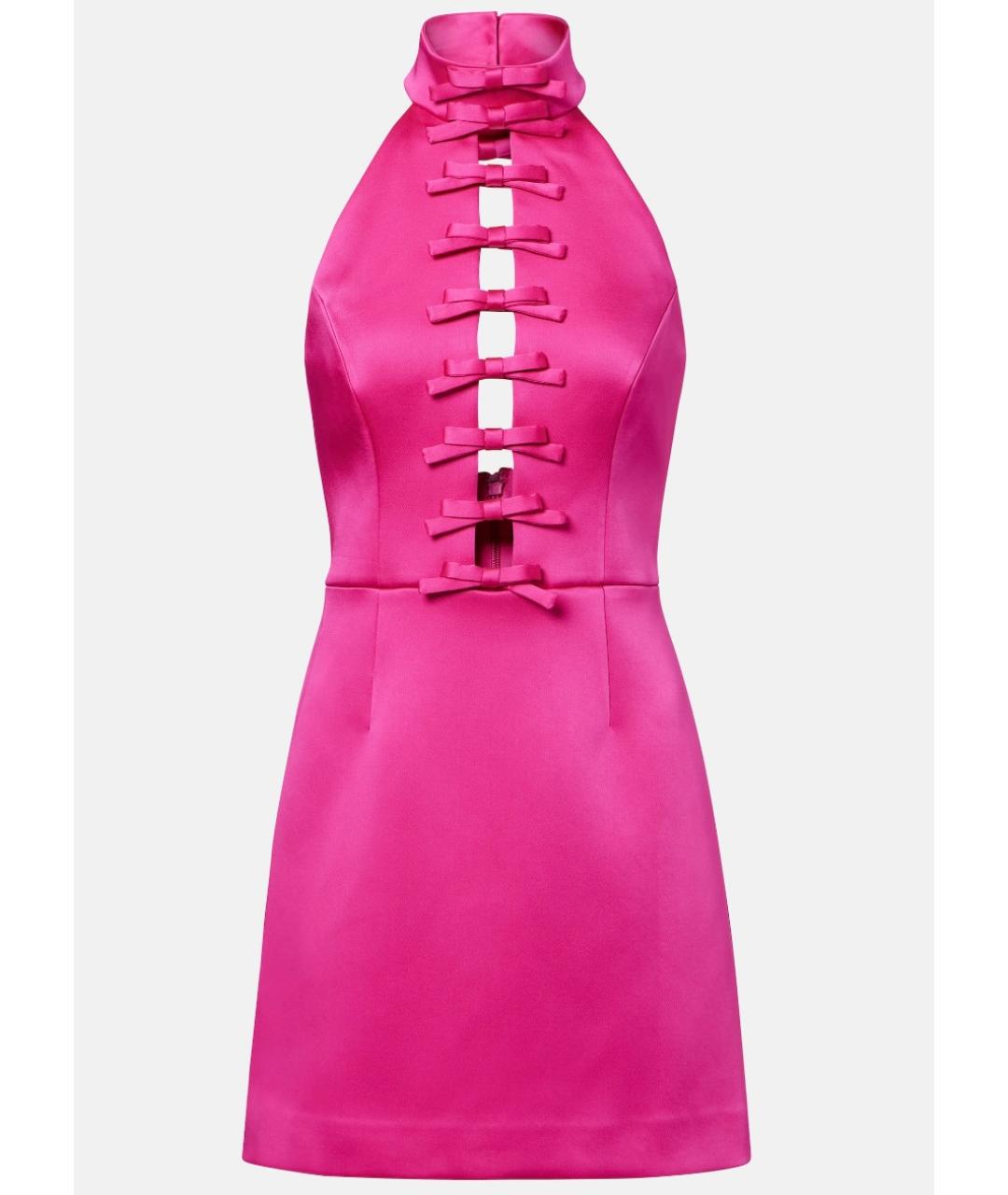 REBECCA VALLANCE Фуксия полиэстеровое коктейльное платье, фото 10