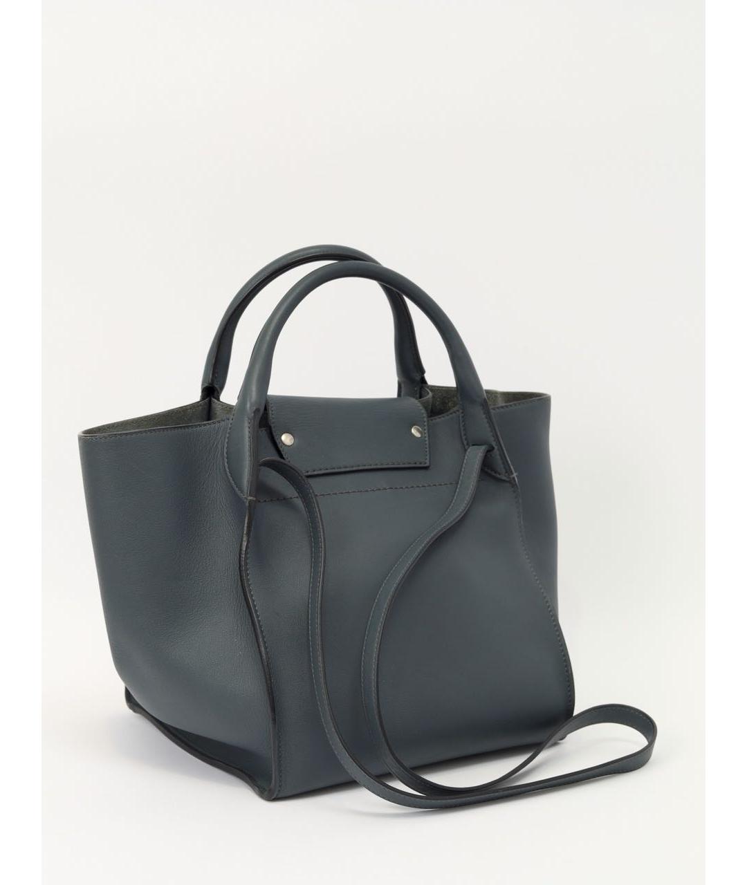 CELINE Темно-синяя кожаная сумка тоут, фото 2