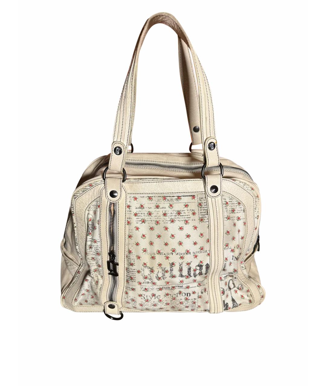 JOHN GALLIANO Белая сумка с короткими ручками, фото 1