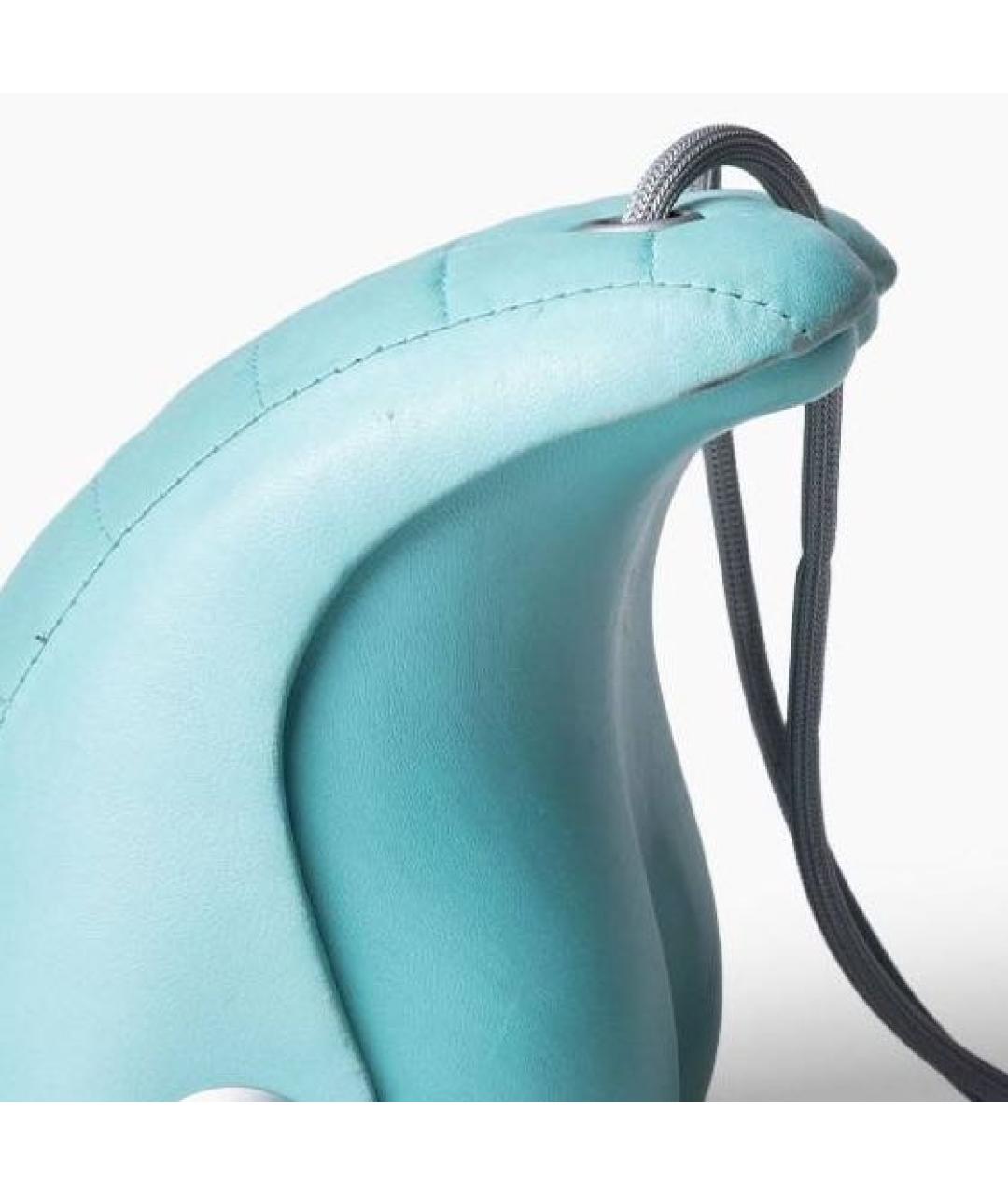 CHANEL Бирюзовая кожаная сумка через плечо, фото 7