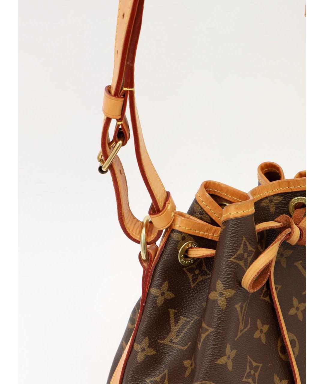 LOUIS VUITTON Коричневая кожаная сумка тоут, фото 7