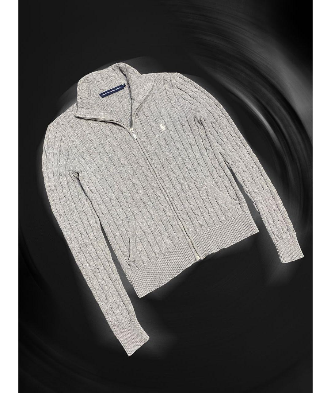 POLO RALPH LAUREN Серый хлопковый джемпер / свитер, фото 2