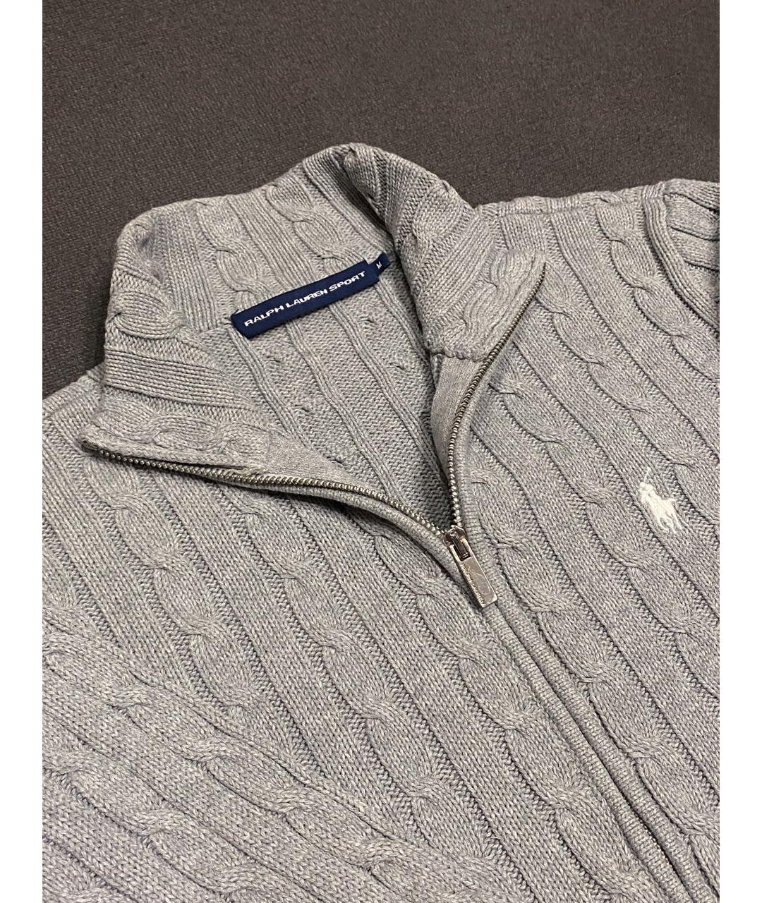 POLO RALPH LAUREN Серый хлопковый джемпер / свитер, фото 3