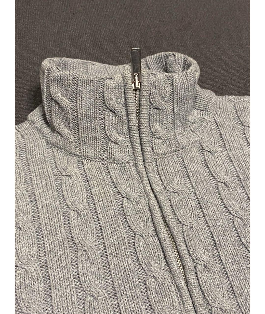 POLO RALPH LAUREN Серый хлопковый джемпер / свитер, фото 4