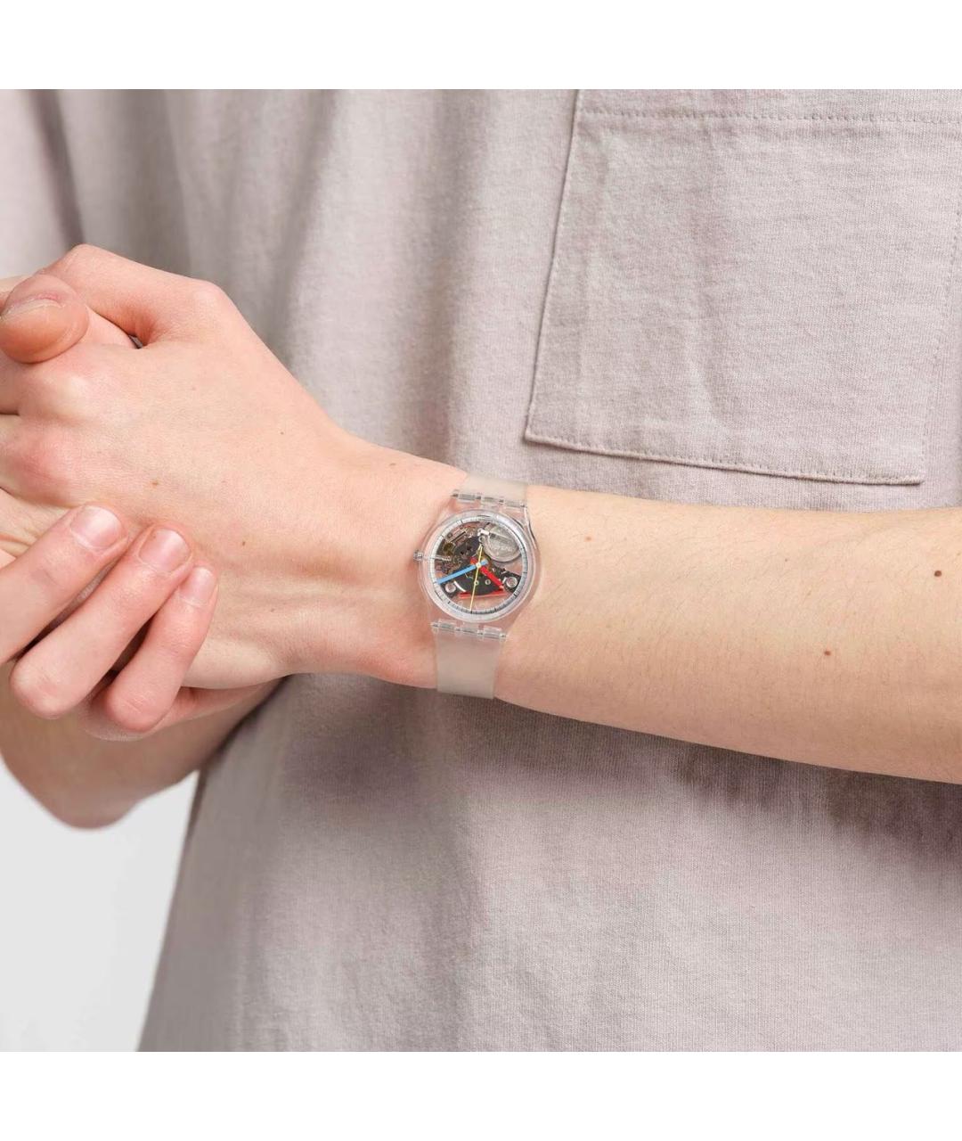 Swatch Белые пластиковые часы, фото 6