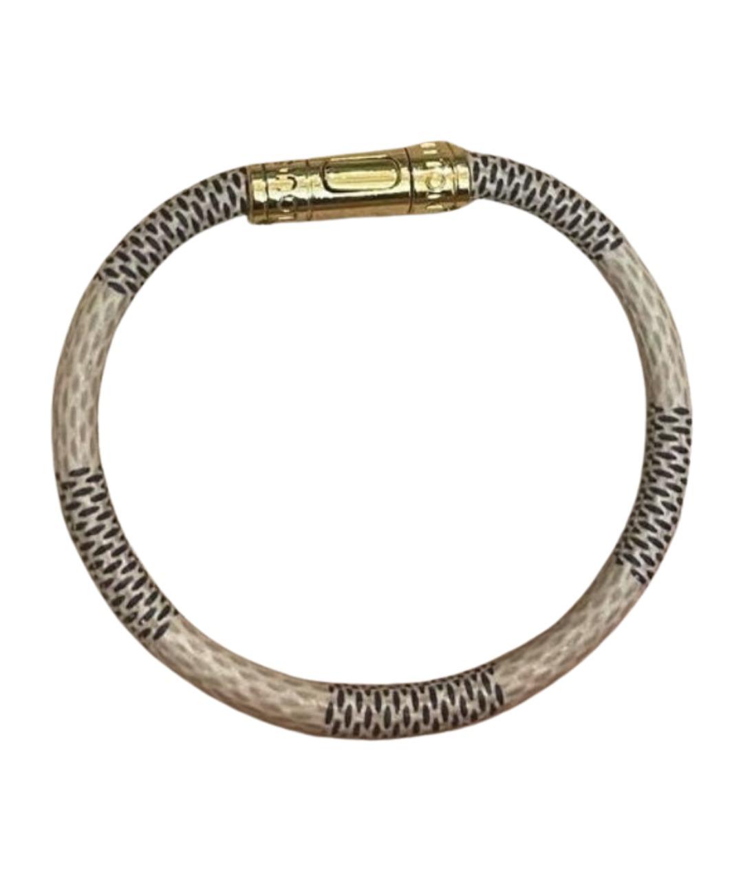 LOUIS VUITTON Серый кожаный браслет, фото 1