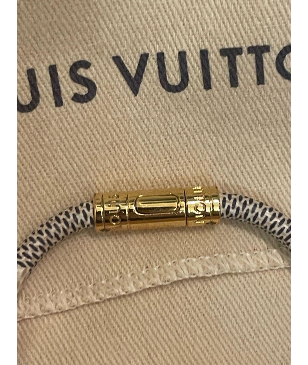 LOUIS VUITTON Серый кожаный браслет, фото 2