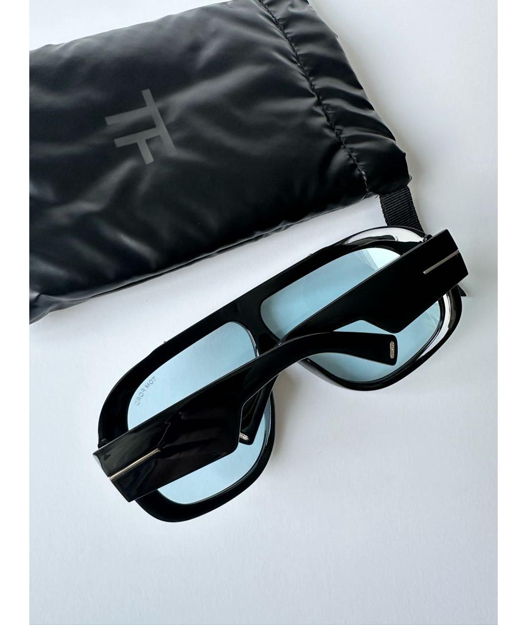 TOM FORD Голубые пластиковые солнцезащитные очки, фото 7
