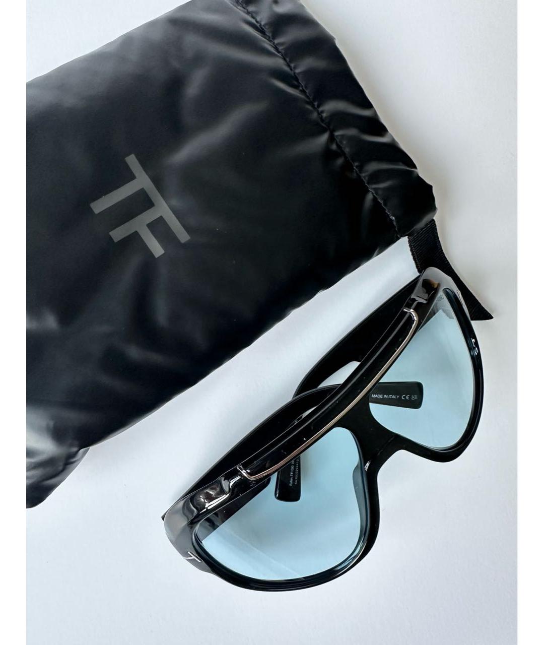 TOM FORD Голубые пластиковые солнцезащитные очки, фото 5