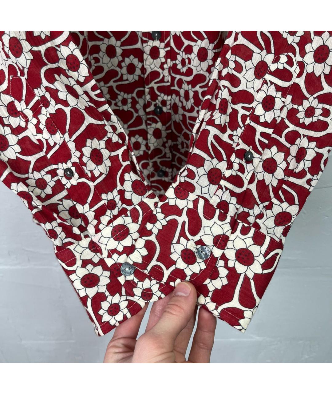 DOLCE&GABBANA Бордовая хлопковая кэжуал рубашка, фото 6