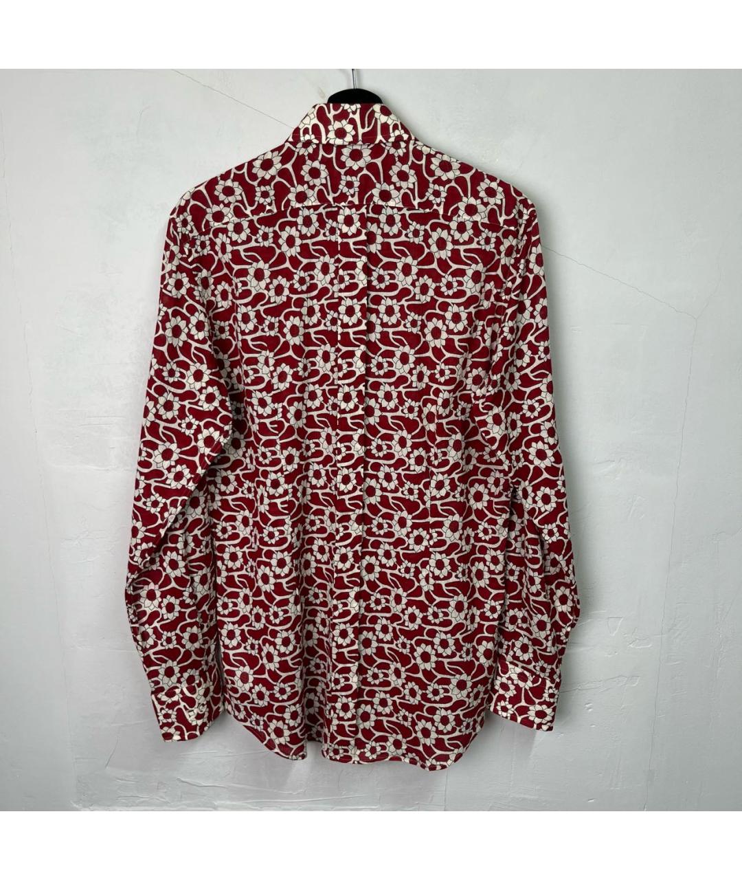 DOLCE&GABBANA Бордовая хлопковая кэжуал рубашка, фото 4