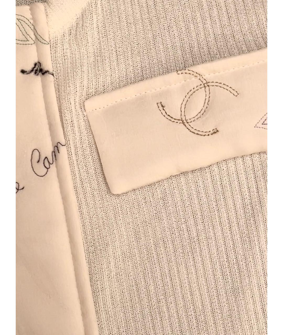 CHANEL Белая вискозная майка, фото 4