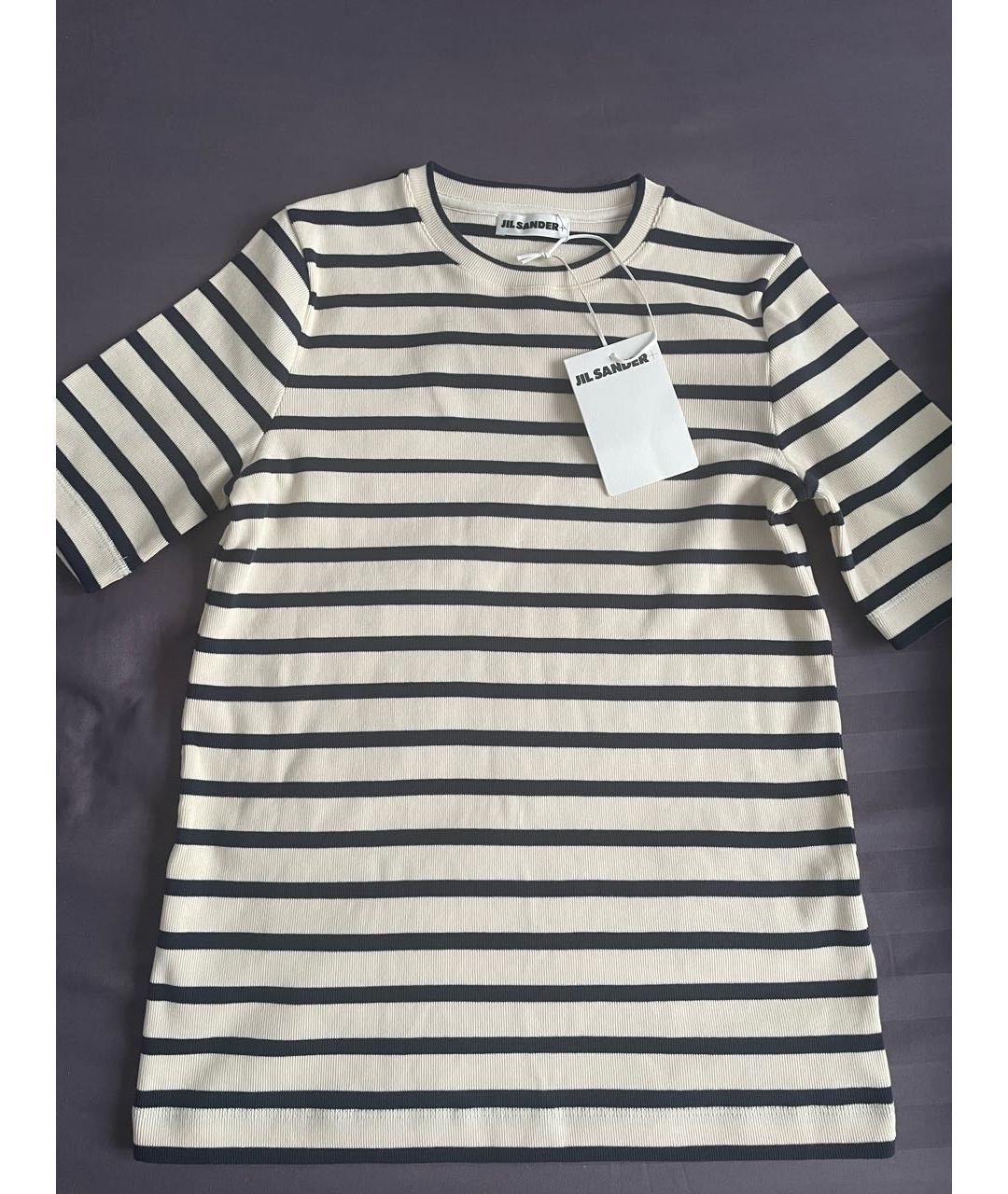 JIL SANDER Белая хлопковая футболка, фото 2