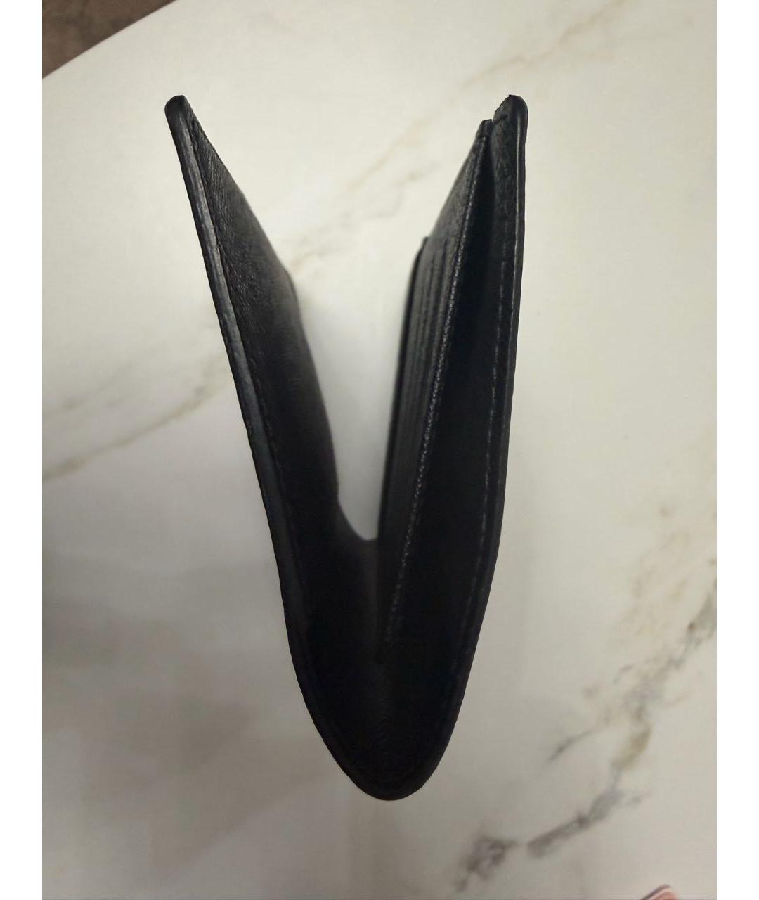 LOUIS VUITTON Черная кожаная визитница, фото 7