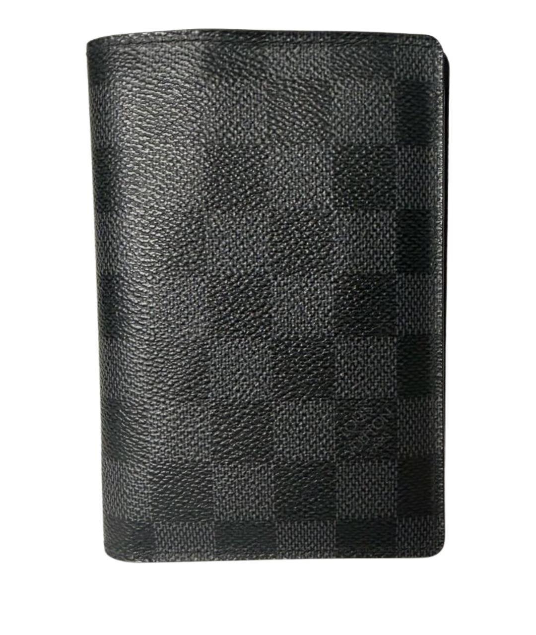 LOUIS VUITTON Черная кожаная визитница, фото 1