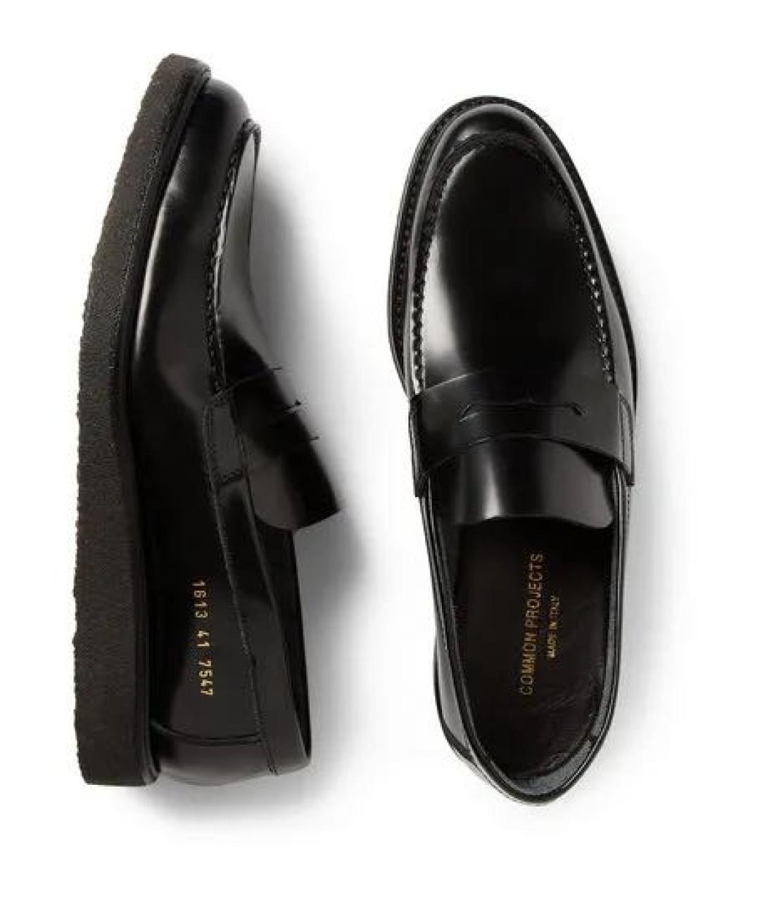 COMMON PROJECTS Черные кожаные лоферы, фото 5