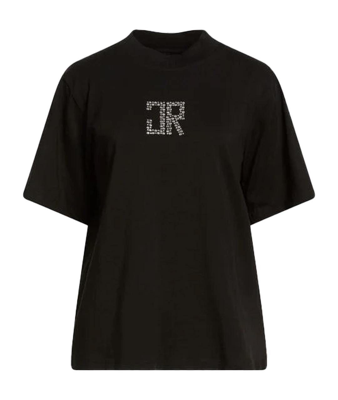 JOHN RICHMOND Черная хлопковая футболка, фото 1