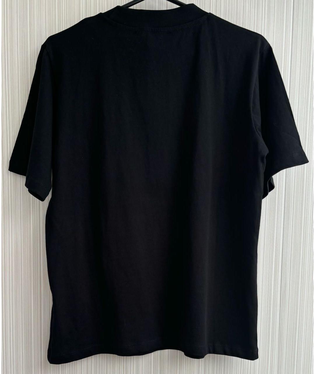 JOHN RICHMOND Черная хлопковая футболка, фото 2