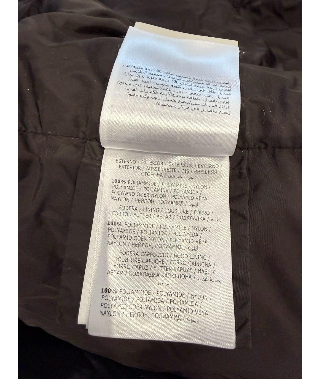 MONCLER Коричневый полиамидовый пуховик, фото 5