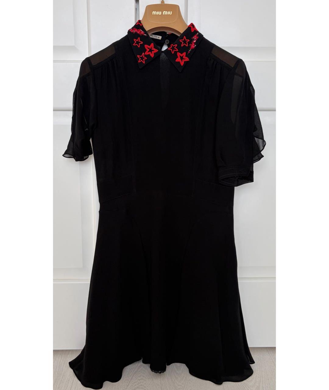 MIU MIU Черное повседневное платье, фото 7