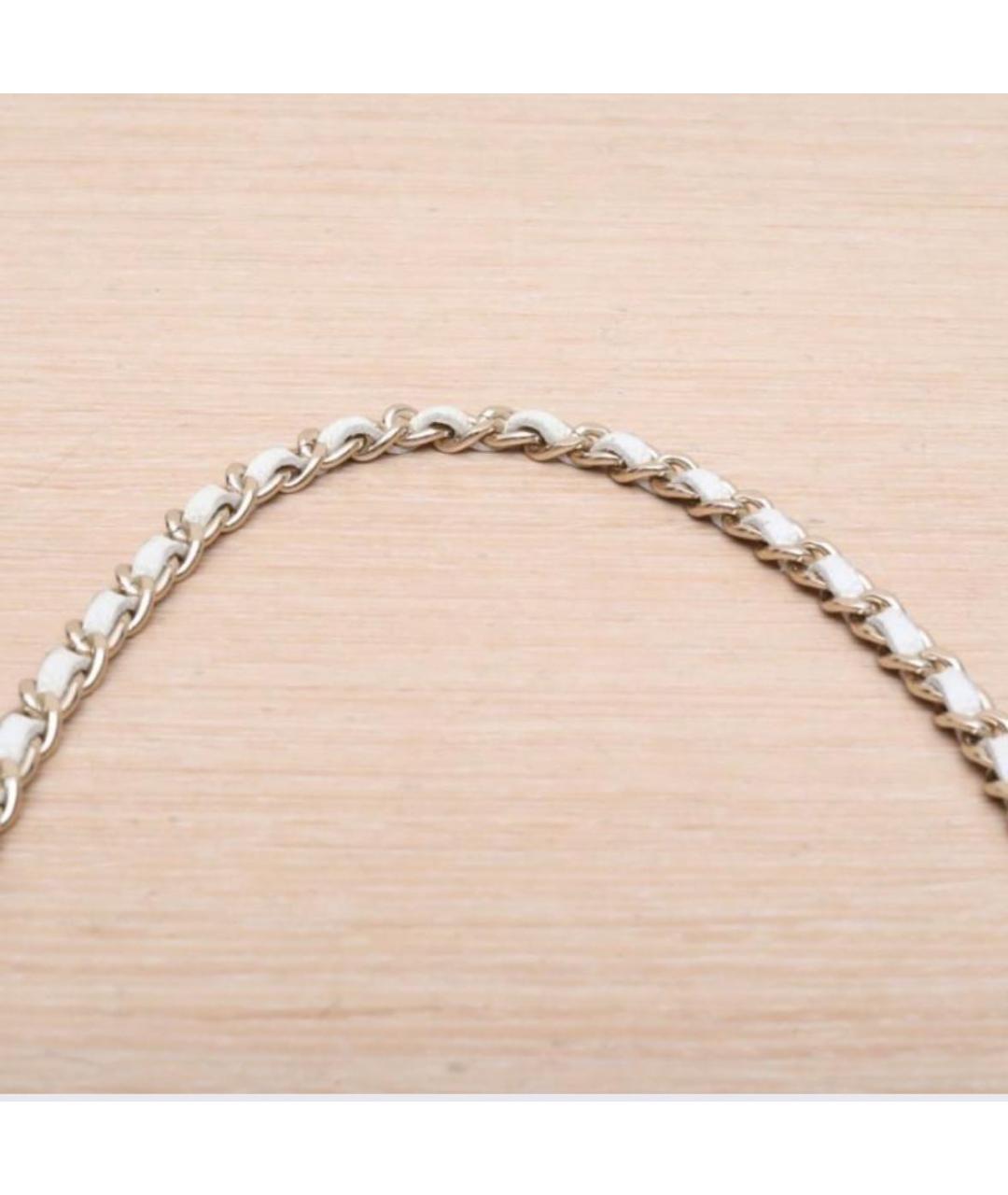 CHANEL Белая кожаная сумка через плечо, фото 8