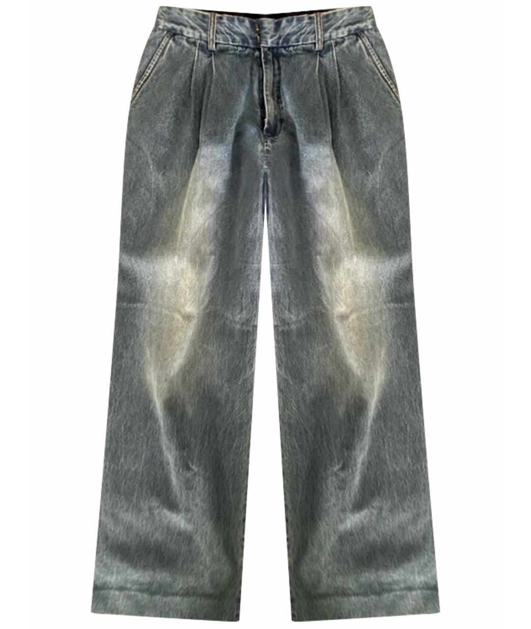 ZIMMERMANN Голубые хлопковые прямые джинсы, фото 1