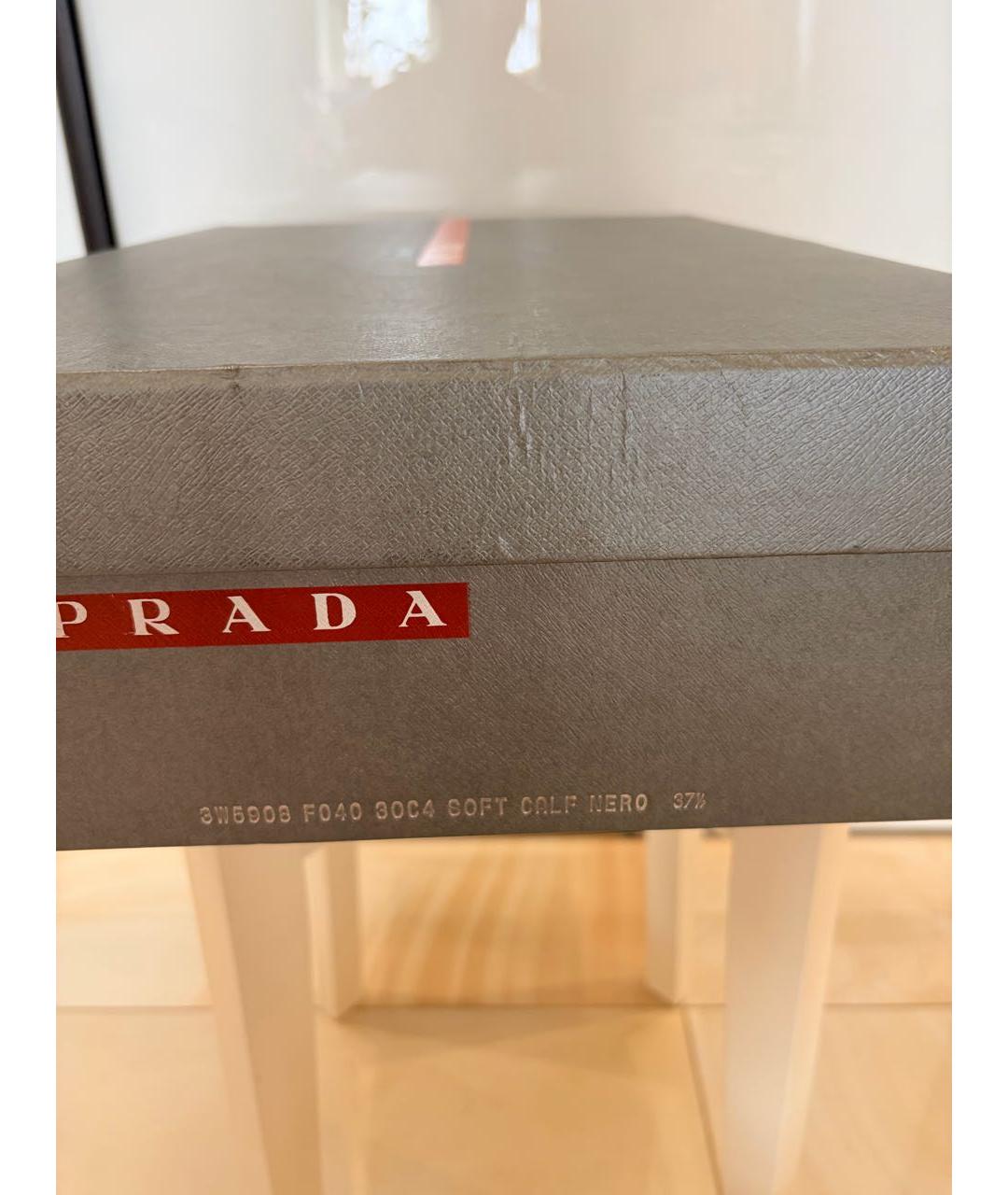 PRADA Черные кожаные сапоги, фото 7