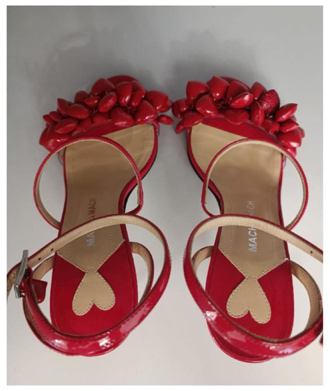 MACH&MACH Красные босоножки из лакированной кожи, фото 3