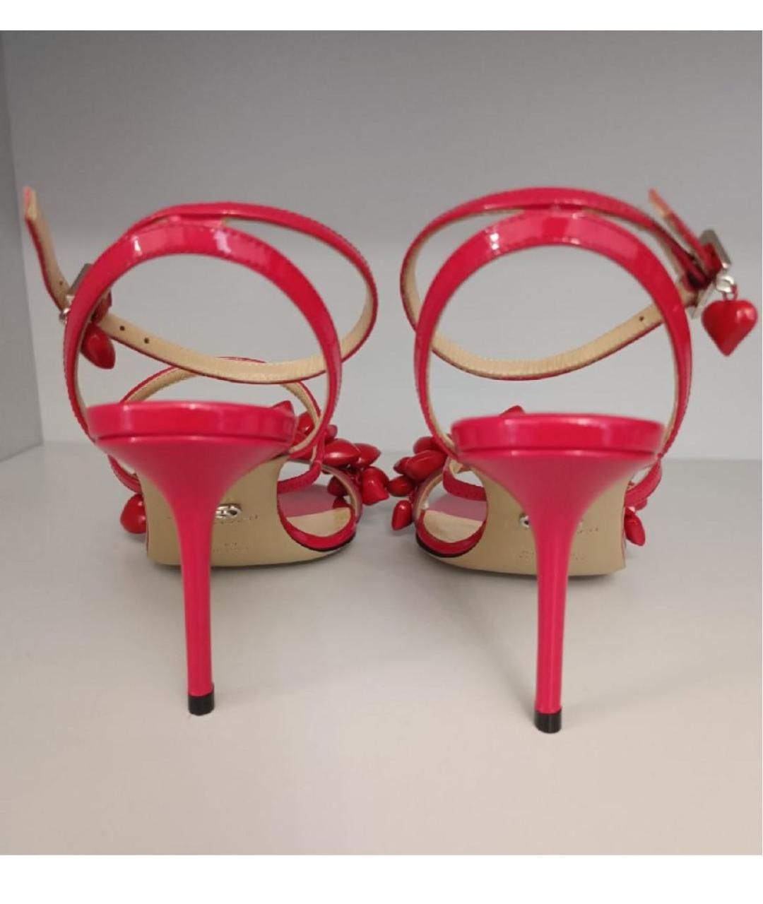 MACH&MACH Красные босоножки из лакированной кожи, фото 4