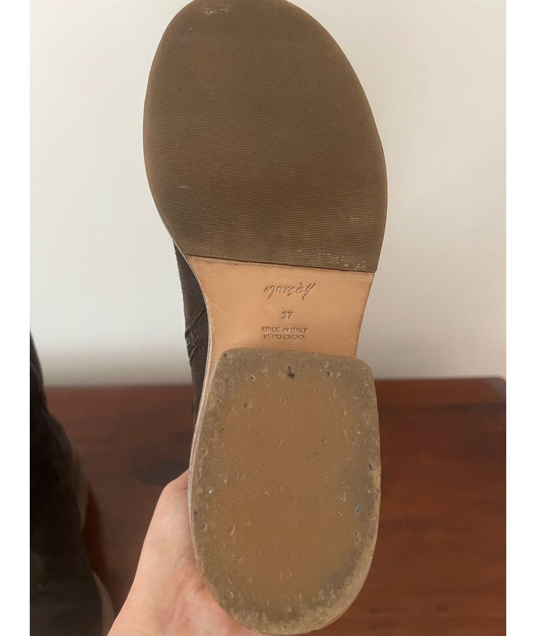 MARSELL Коричневые замшевые сапоги, фото 5