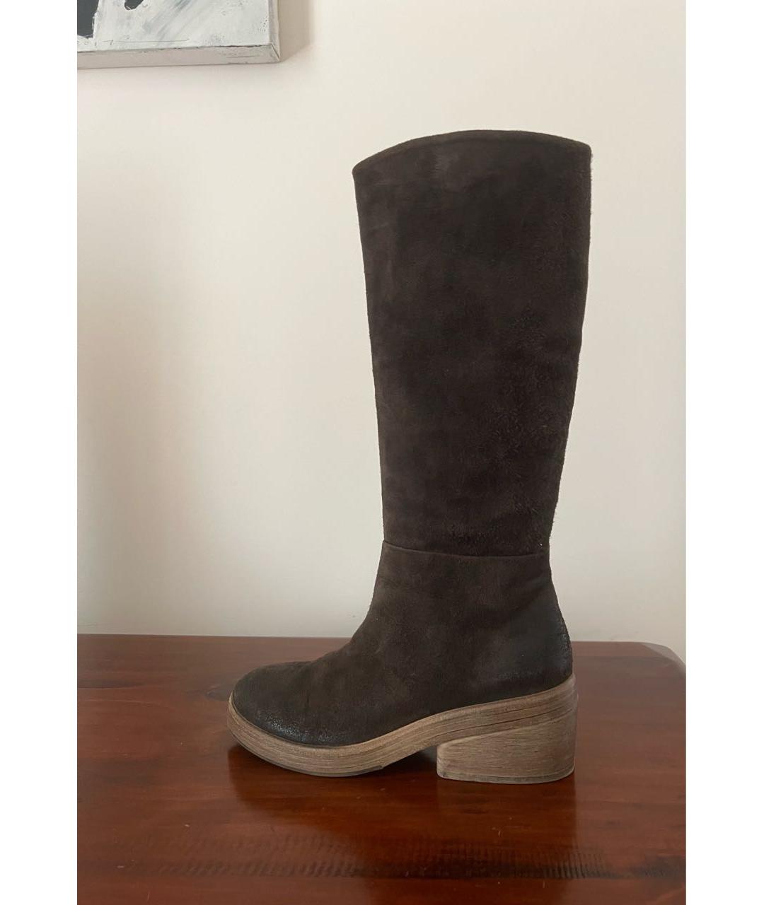 MARSELL Коричневые замшевые сапоги, фото 7