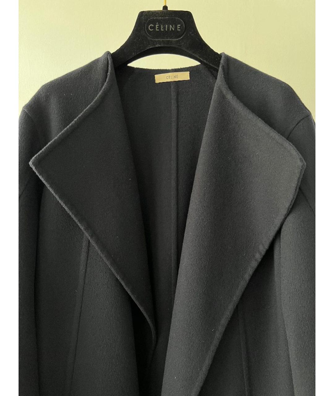CELINE Черное пальто, фото 2