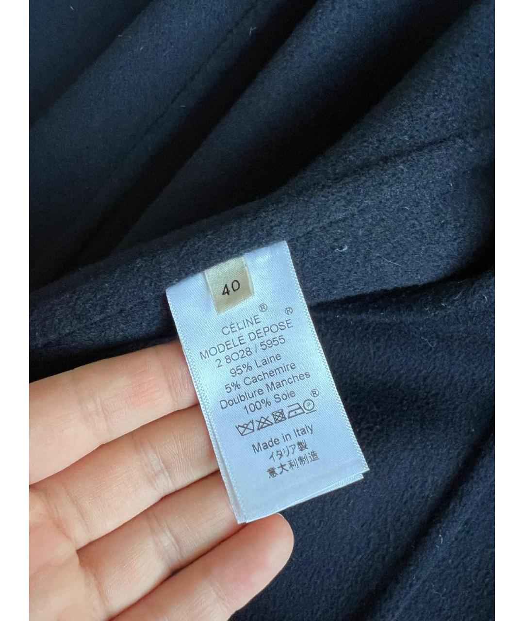 CELINE Черное пальто, фото 5