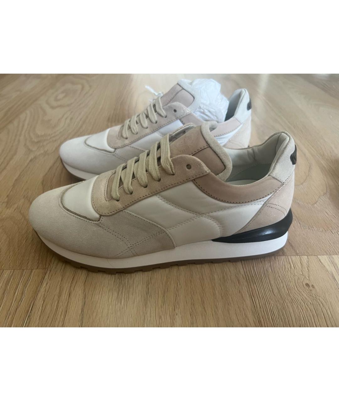 PESERICO Белые кожаные кроссовки, фото 6