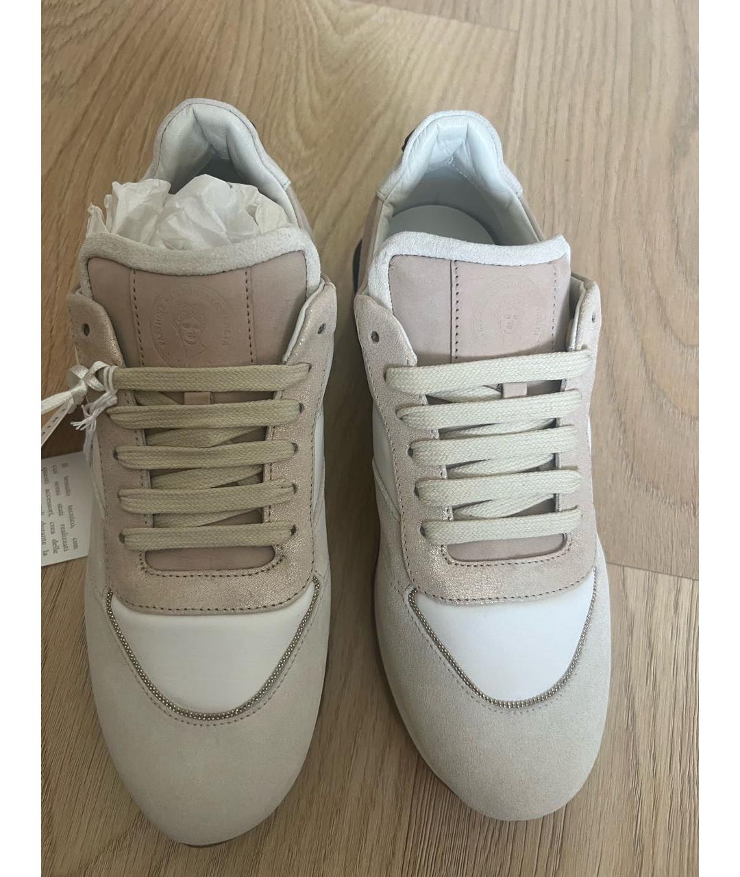 PESERICO Белые кожаные кроссовки, фото 3