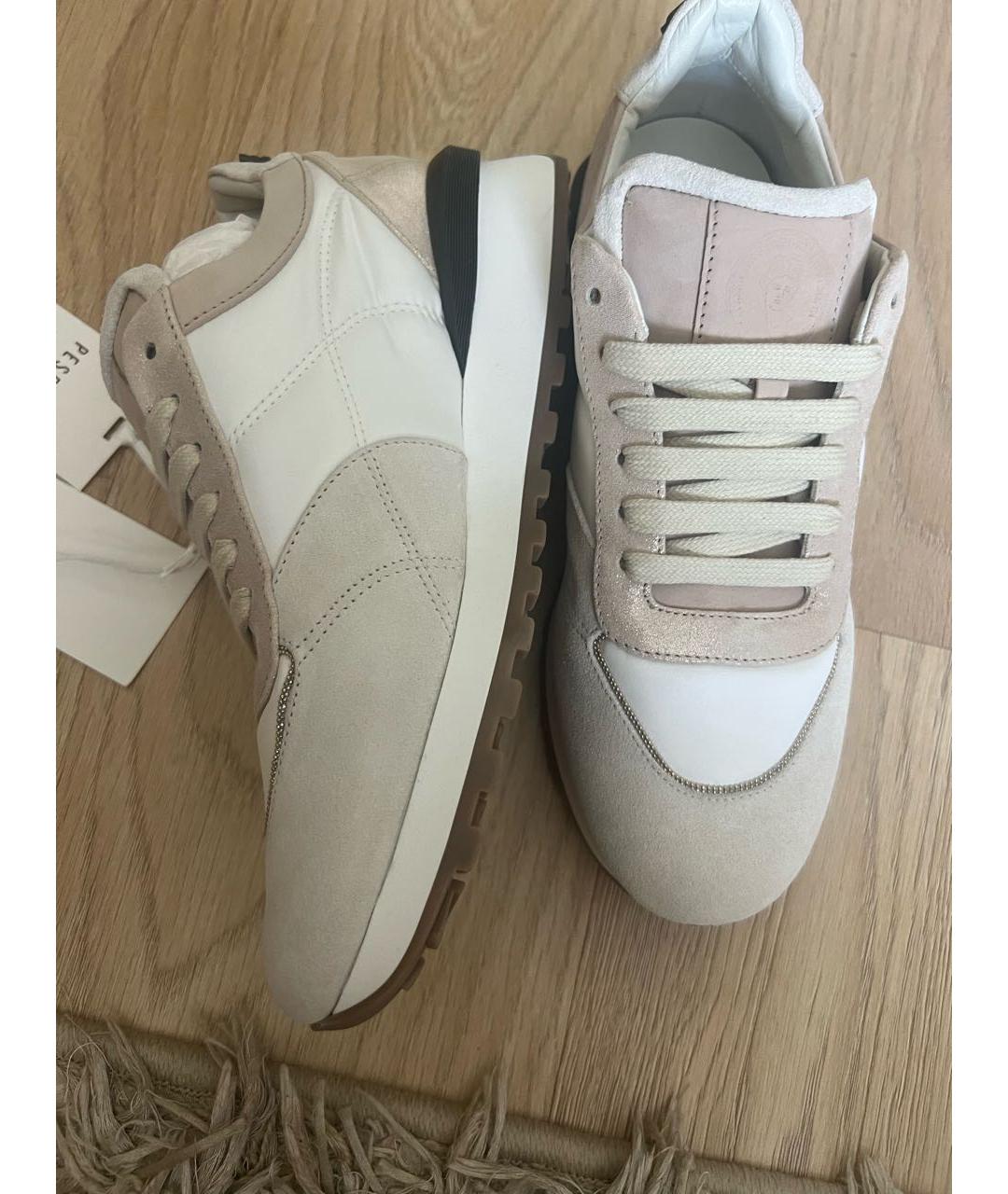 PESERICO Белые кожаные кроссовки, фото 7