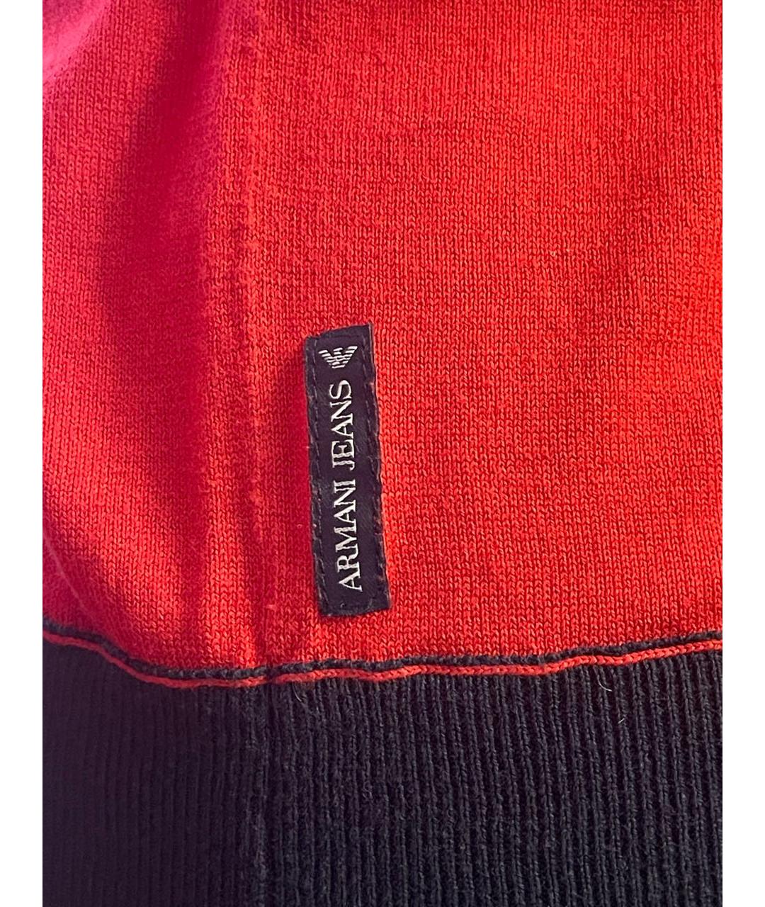 ARMANI JEANS Красный хлопковый джемпер / свитер, фото 6