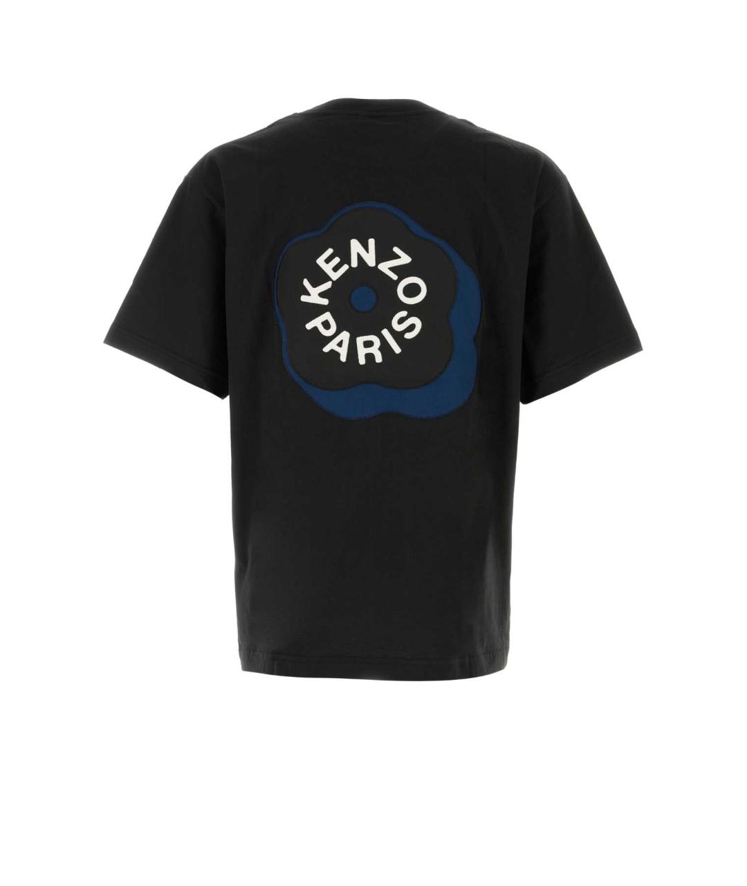 KENZO Черная хлопковая футболка, фото 2