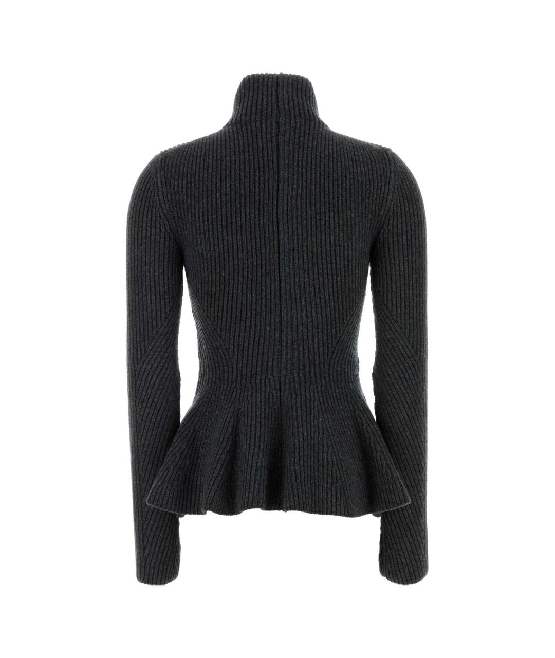 ALAIA Антрацитовый шерстяной кардиган, фото 2